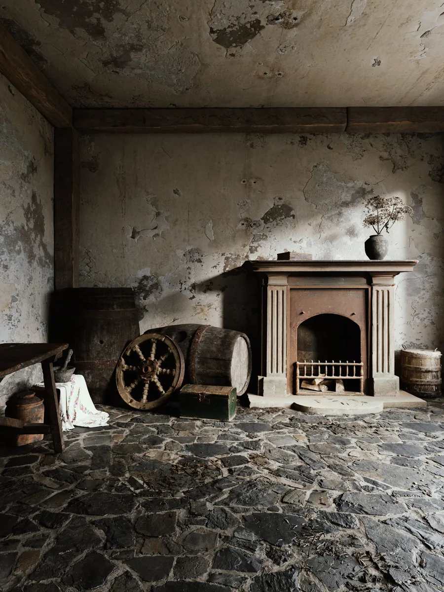 Intérieur ancien à rénover avant le lancement des travaux